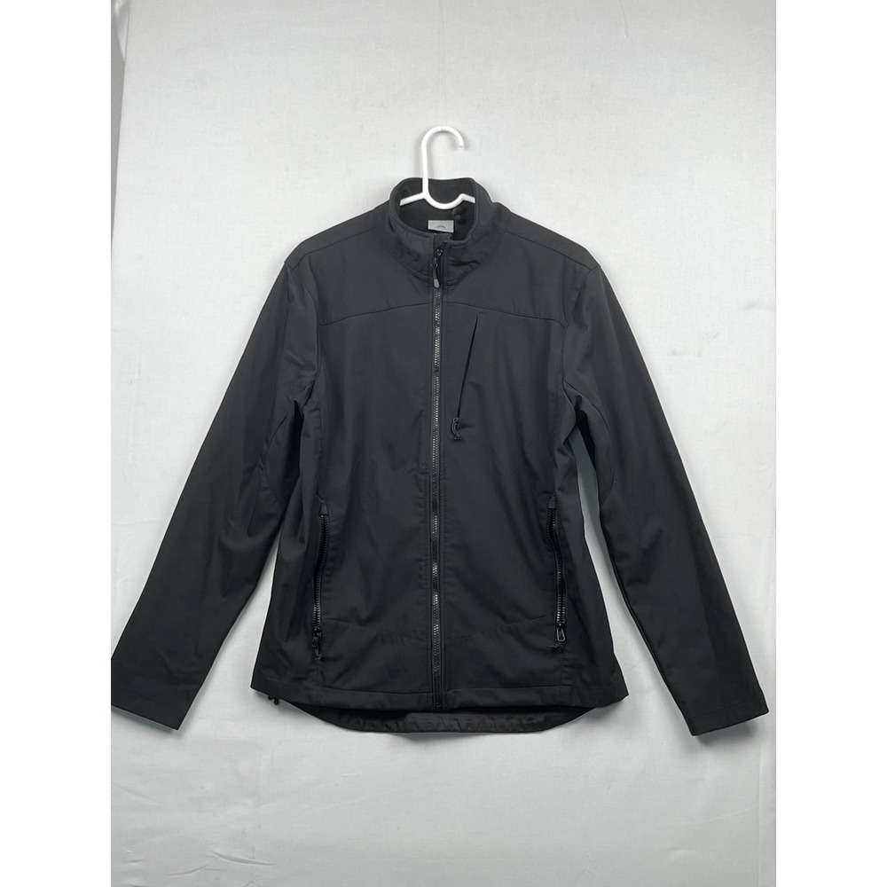 Champion Softshell Full Zip Jacket Mens Medium Black Mock‎ Neck R1385